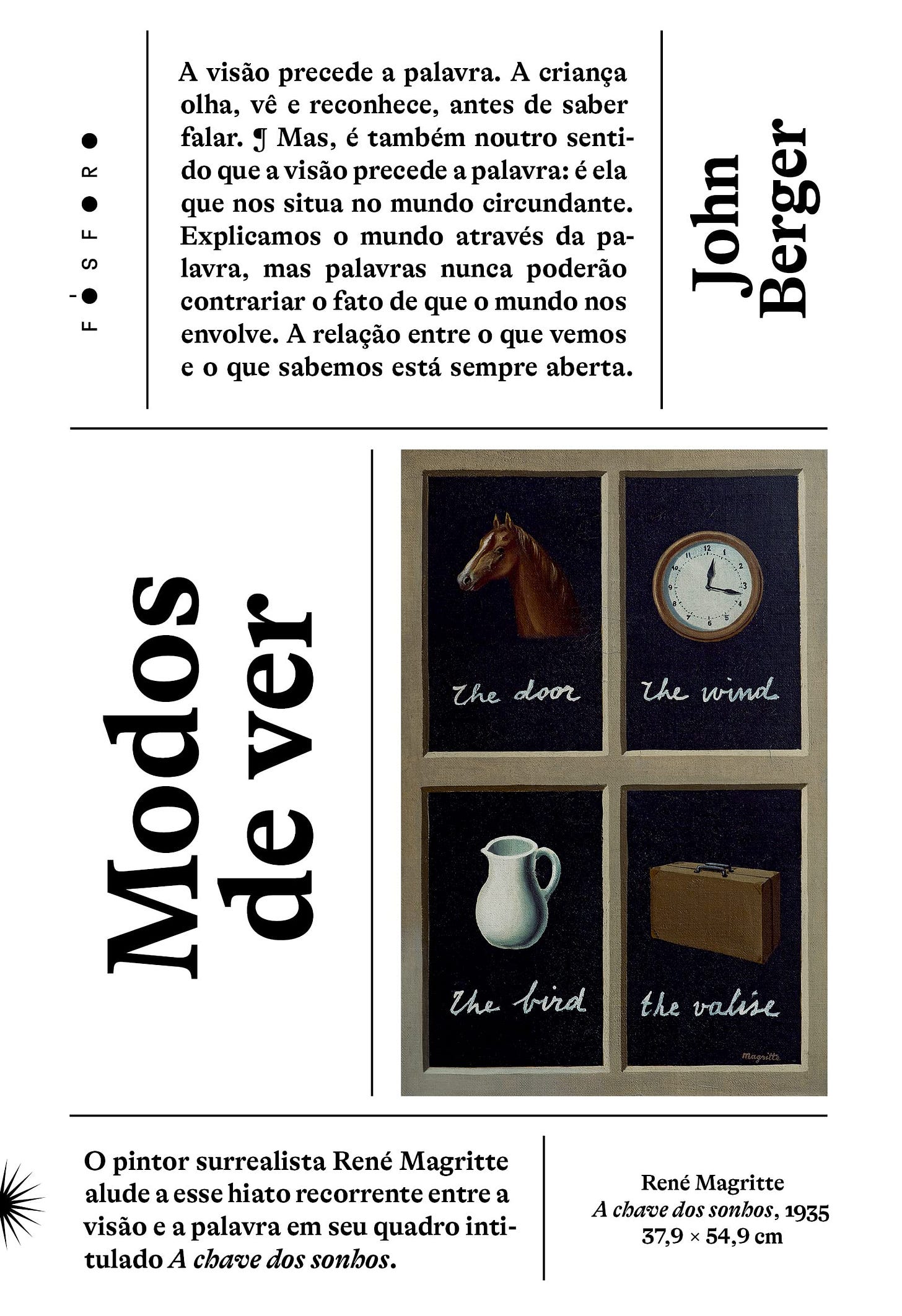 LIvro Ways of seeing, ou Modos de ver em português, do britânico John Berger LIvro Ways of seeing, ou Modos de ver em português, do britânico John Berger