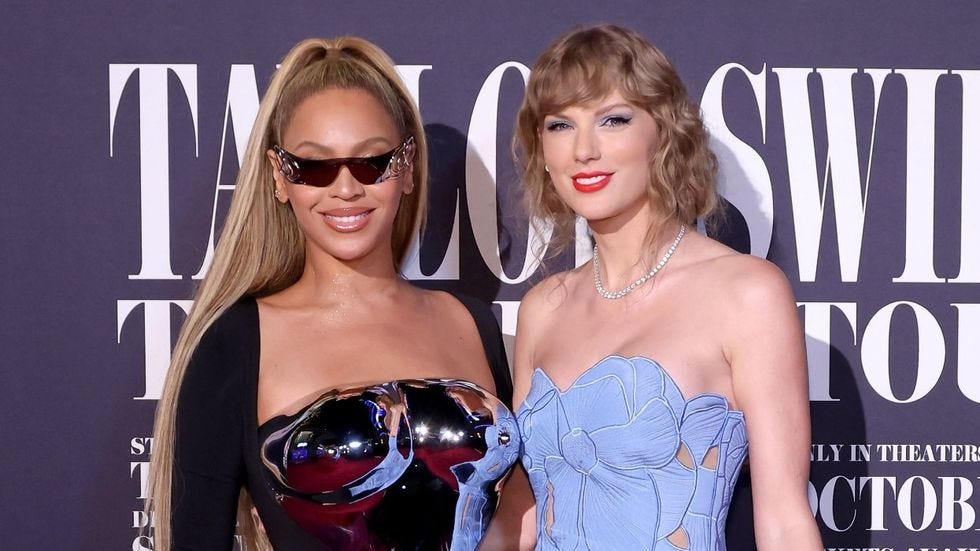 Beyoncé Attended Taylor Swift's 'Eras Tour' Film Premiere & We're Gagging