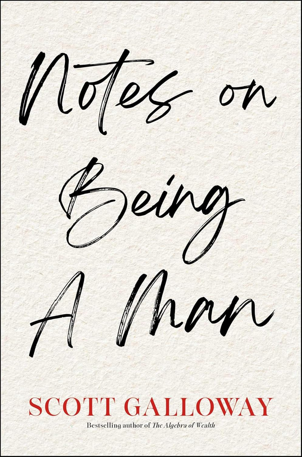 cover of Notes on Being a Man; title in cursive on tan cover
