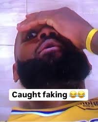BASKETBALL | Lebron got caught acting for the flagrant foul 😂 Credit:  bonbaguy23/via TikTok @overtime | Instagram