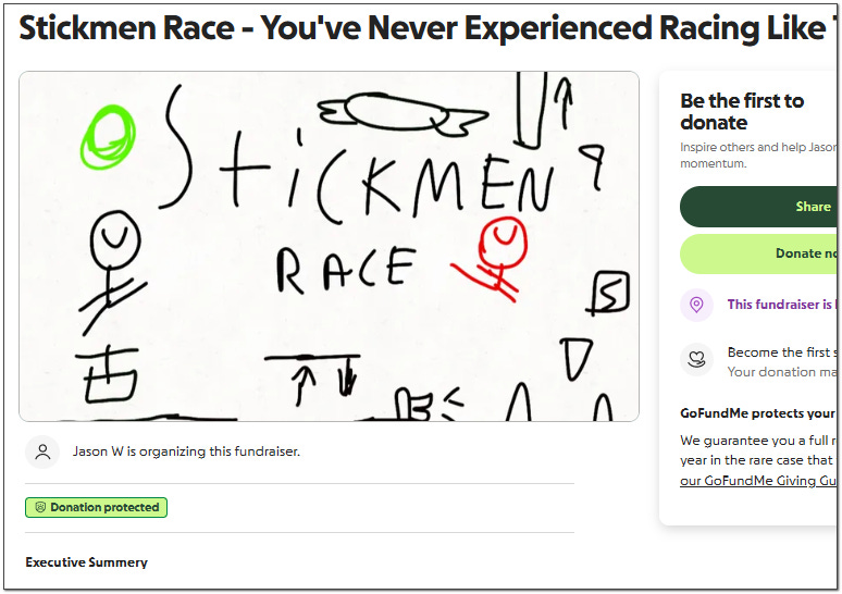 Support the Stickmen Race Go Fund Me - 2D battle racing at its finest!
