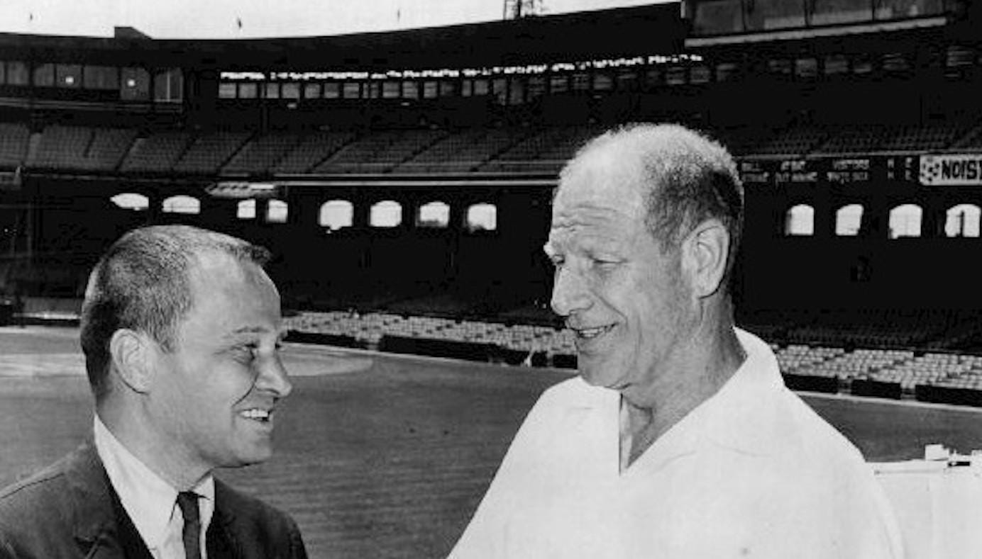 Bill Veeck with Jim McKay on Wide World of Sports in 1964. Photo: Wikimedia Commons Bill Veeck with Jim McKay on Wide World of Sports in 1964. Photo: Wikimedia Commons