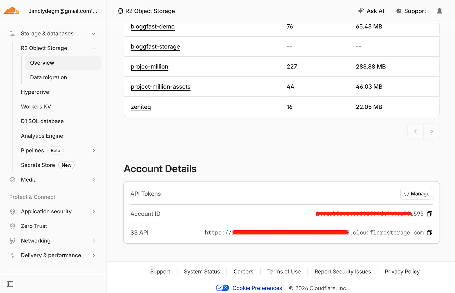 Getting the account details in CloudFlare. Image by Jim Clyde Monge