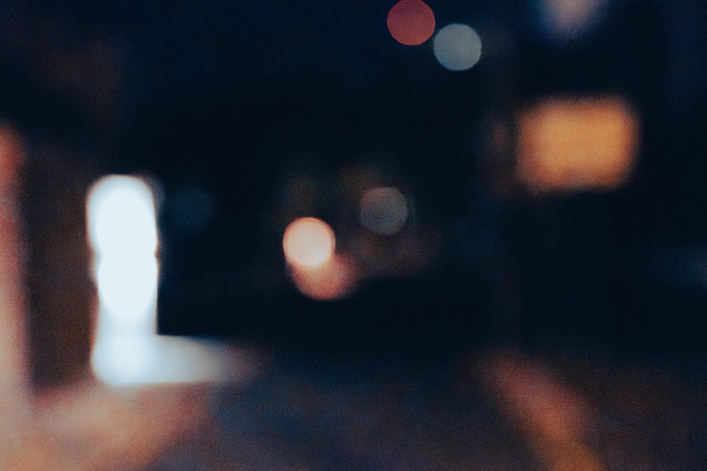 Blurred City Lights at Night