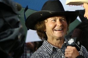 The 67 year-old grandma who won the Calgary Stampede in barrel racing.