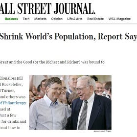 “Billionaires Try to Shrink World’s Population”: Secret Gathering Sponsored by Bill Gates, 2009 Meeting of “The Good Club”