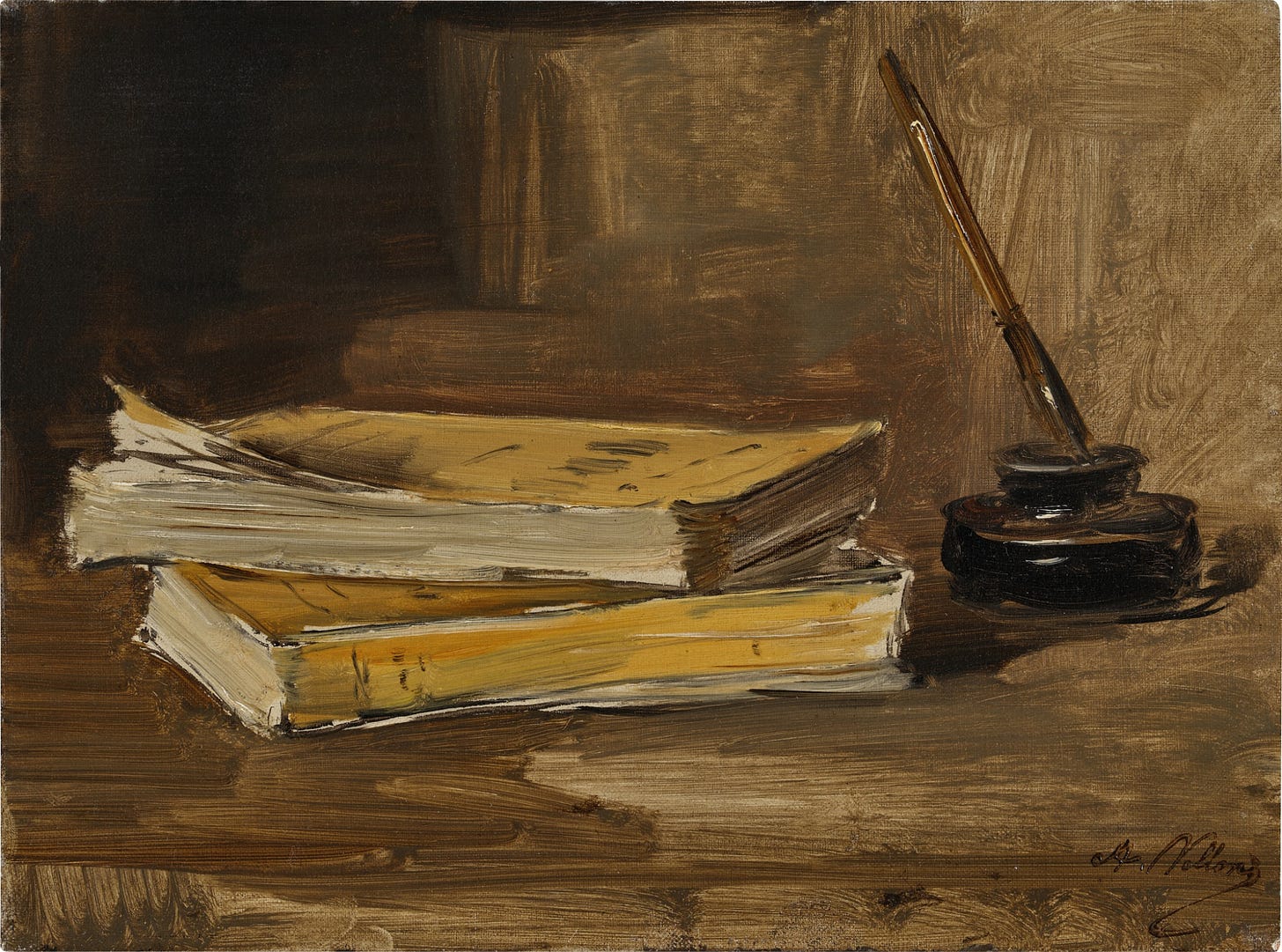 Still Life of Books with a Pen and Ink Well | The Estate of Jimmy Younger |  2024 | Sotheby's