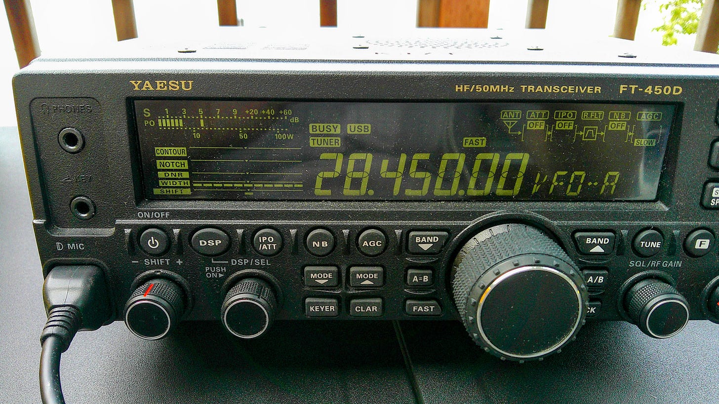 My trusty Yaesu FT-450D My trusty Yaesu FT-450D