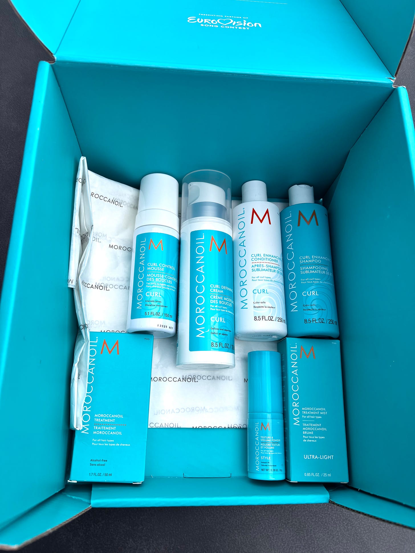 A picture of Moroccan Oil products in a PR package A picture of Moroccan Oil products in a PR package