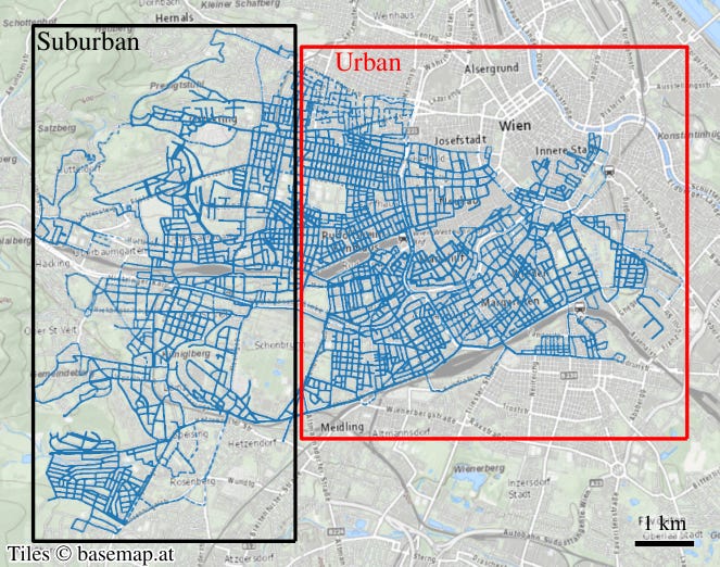 Measurement coverage of the Vienna 4G/5G drive-test campaign Measurement coverage of the Vienna 4G/5G drive-test campaign
