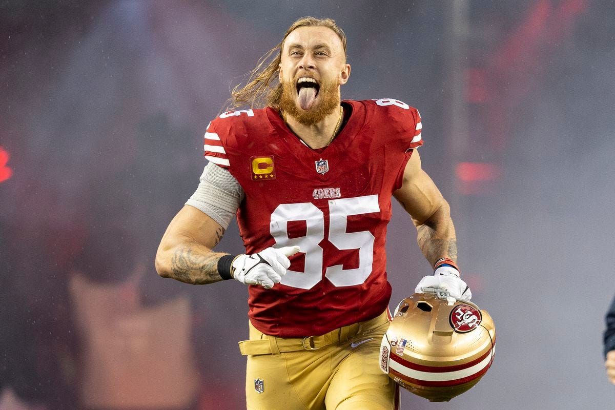 George Kittle stats, Super Bowl 2024: We track stats, big plays, video  highlights for 49ers TE - DraftKings Network
