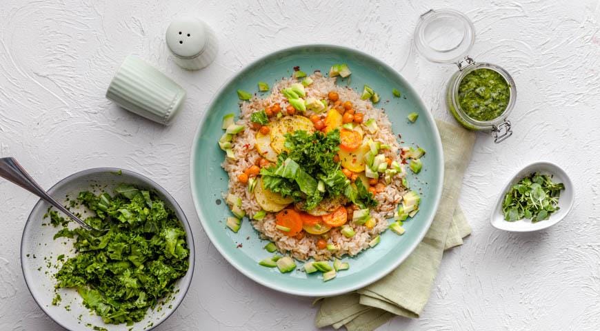 Rice with avocado