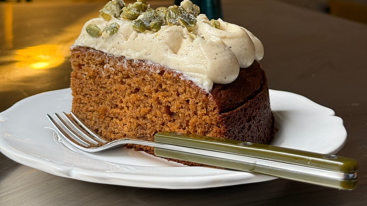Pumpkin Cake with Brown Butter Cream Cheese Frosting