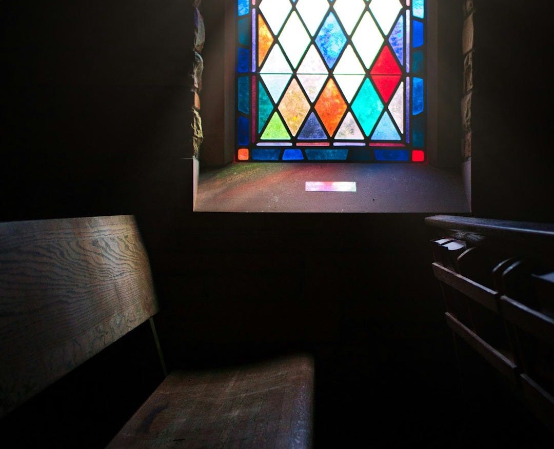 a stained glass window a stained glass window