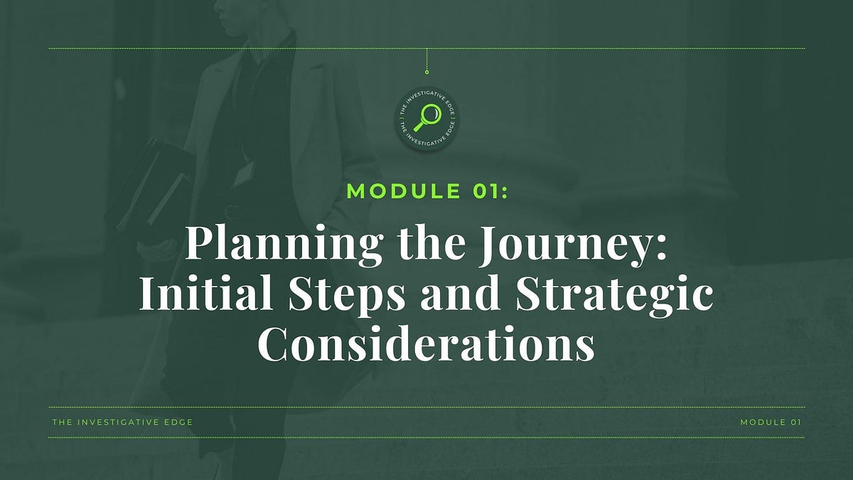 Module 1: Welcome to Planning the Journey: Initial Steps and Strategic ...