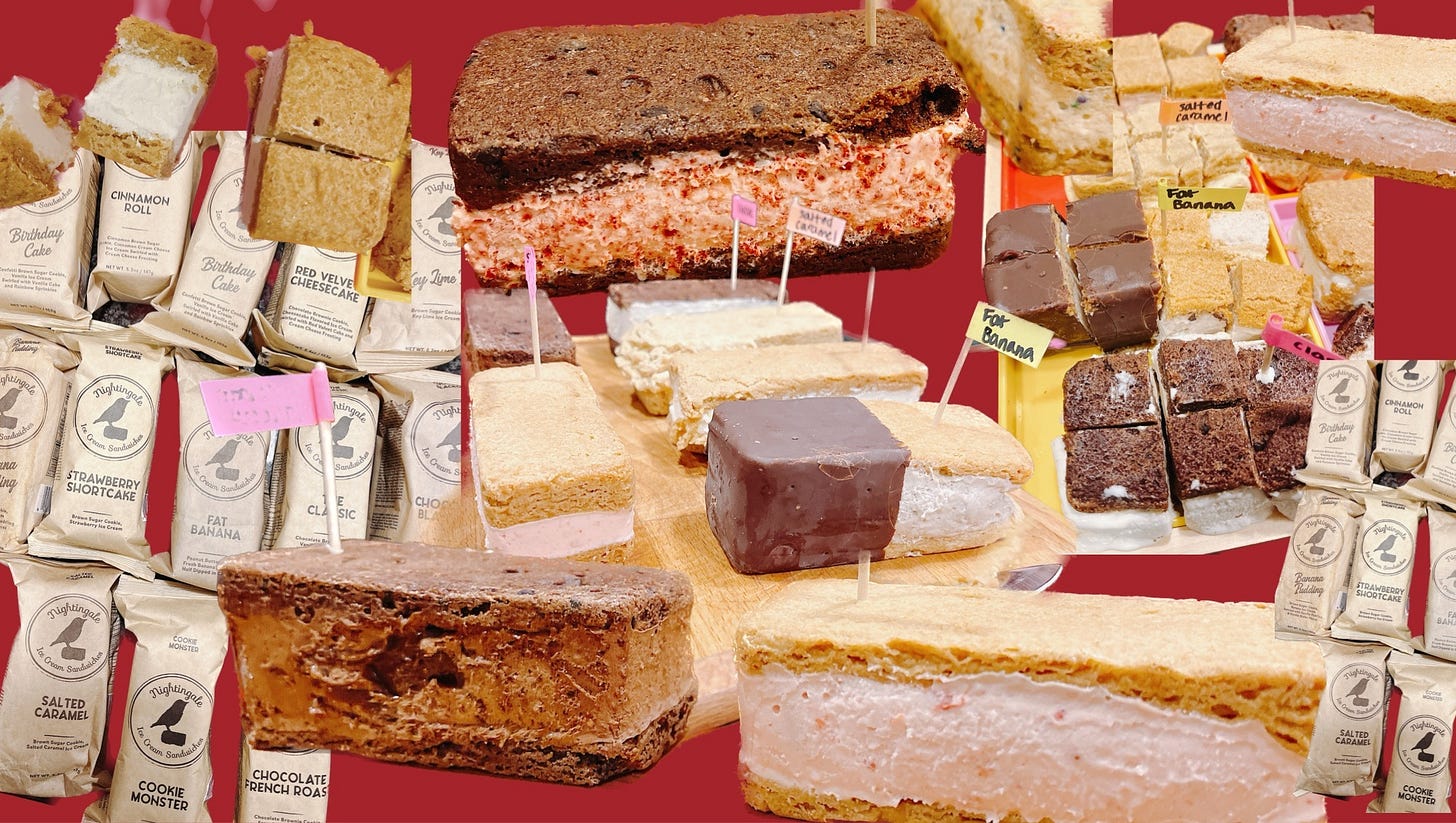 collage of ice cream sandwich pictures