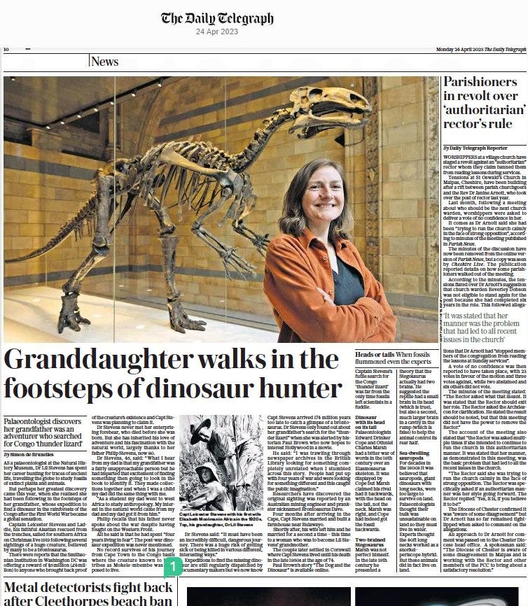 Granddaughter walks in the footsteps of dinosaur hunter