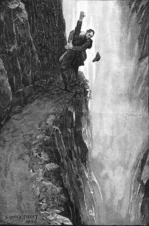 File:Sherlock Holmes and Professor Moriarty at the Reichenbach Falls - Sidney Paget.jpg File:Sherlock Holmes and Professor Moriarty at the Reichenbach Falls - Sidney Paget.jpg