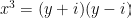 x^3=(y+i)(y-i)