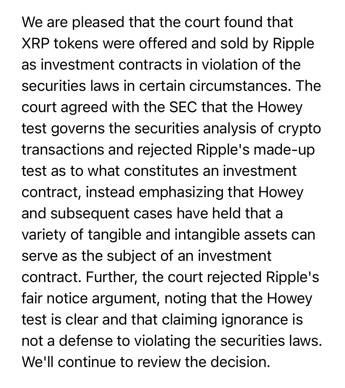 XRP Is Not A Security(?) - by Anthony Pompliano