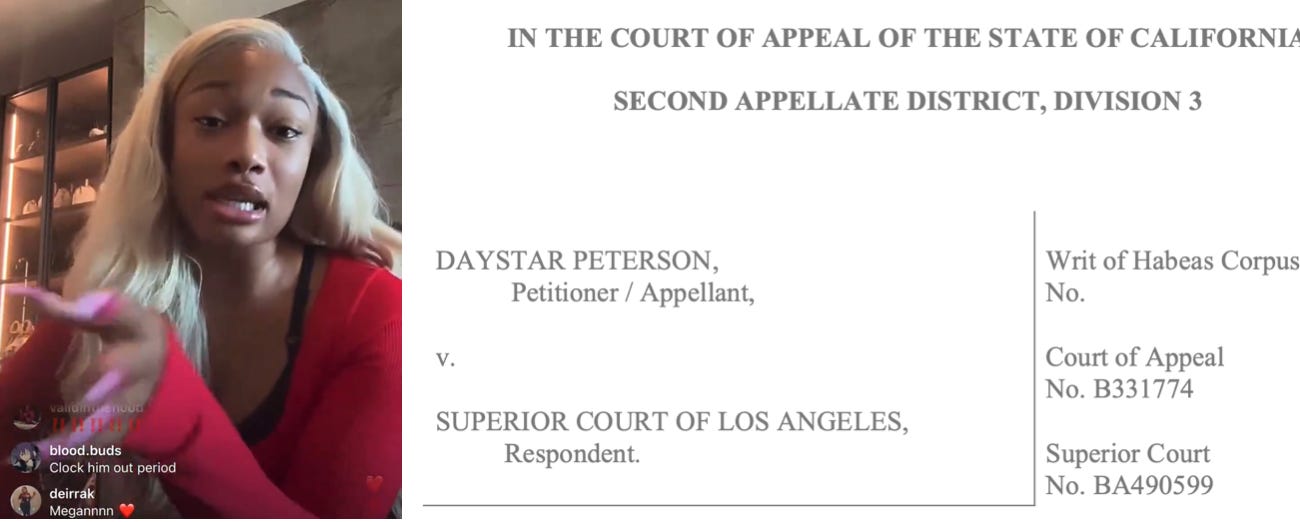 Lanez cites driver's new statement in appellate petition as Megan says, 'Read a real journalist'