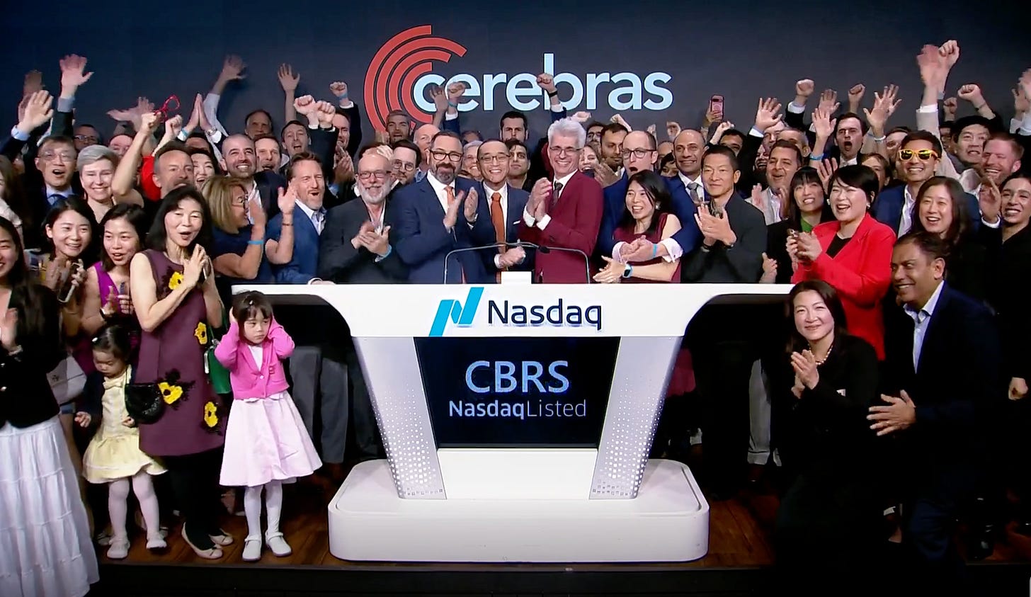 Cerebras raises $5.5B, then stock pops $108%, in the first huge tech IPO of  2026 | TechCrunch