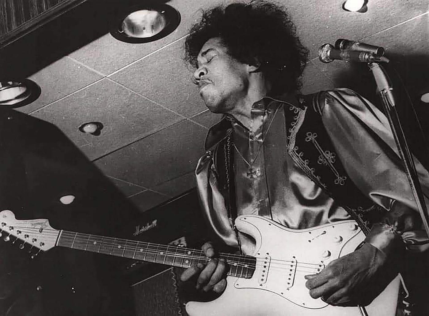Jimi Hendrix at the Bag O'Nails club, 25th of November, 1966.