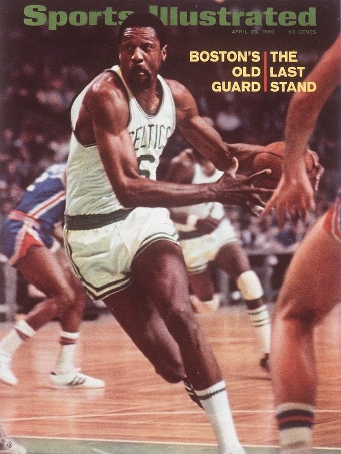 Boston Celtics Bill Russell, 1969 Nba Eastern Division Sports Illustrated  Cover by Sports Illustrated