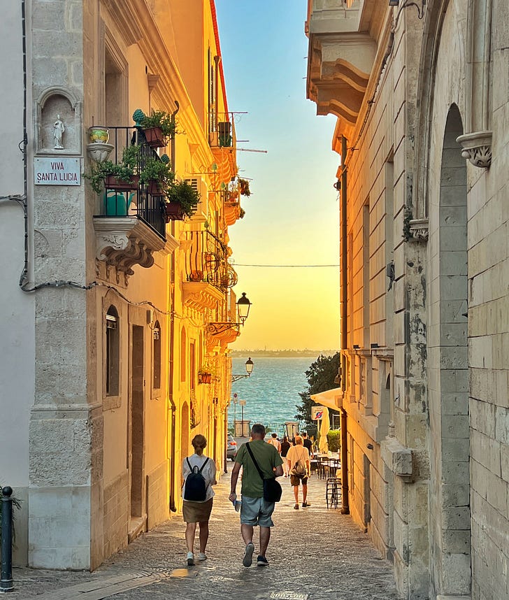 Sunset in Ortigia, Sicily