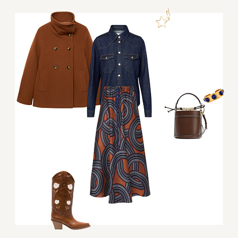 Capsule items for the Autumn palette and a selection of resulting outfits