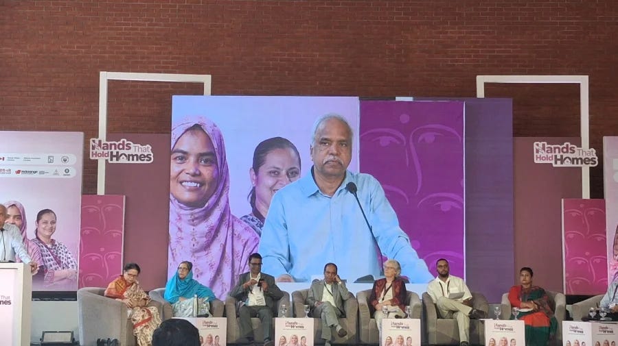 Participants attend Oxfam in Bangladesh’s national event, 'Hands That Hold Homes: Rights, Resilience and the Future of Domestic Workers,' in Dhaka on Wednesday, September 23, 2026. Photo: Dhaka Tribune