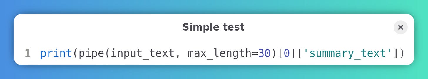Simple test by changing the `max_length` value to 30.
