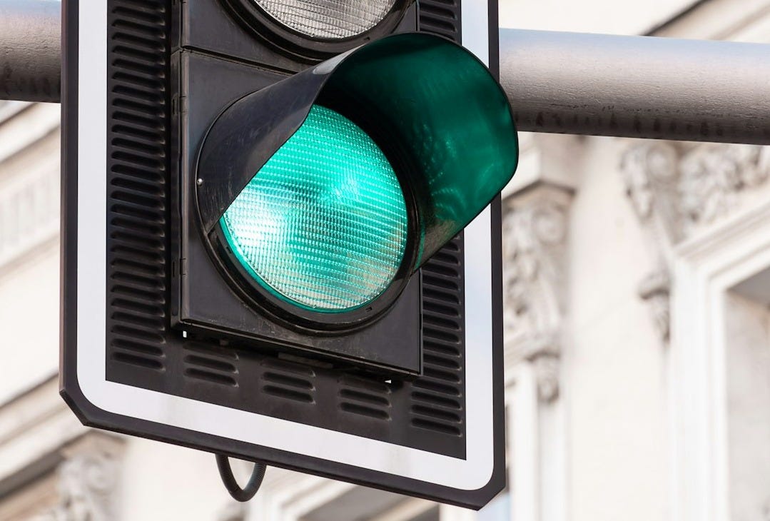 black and white signal light