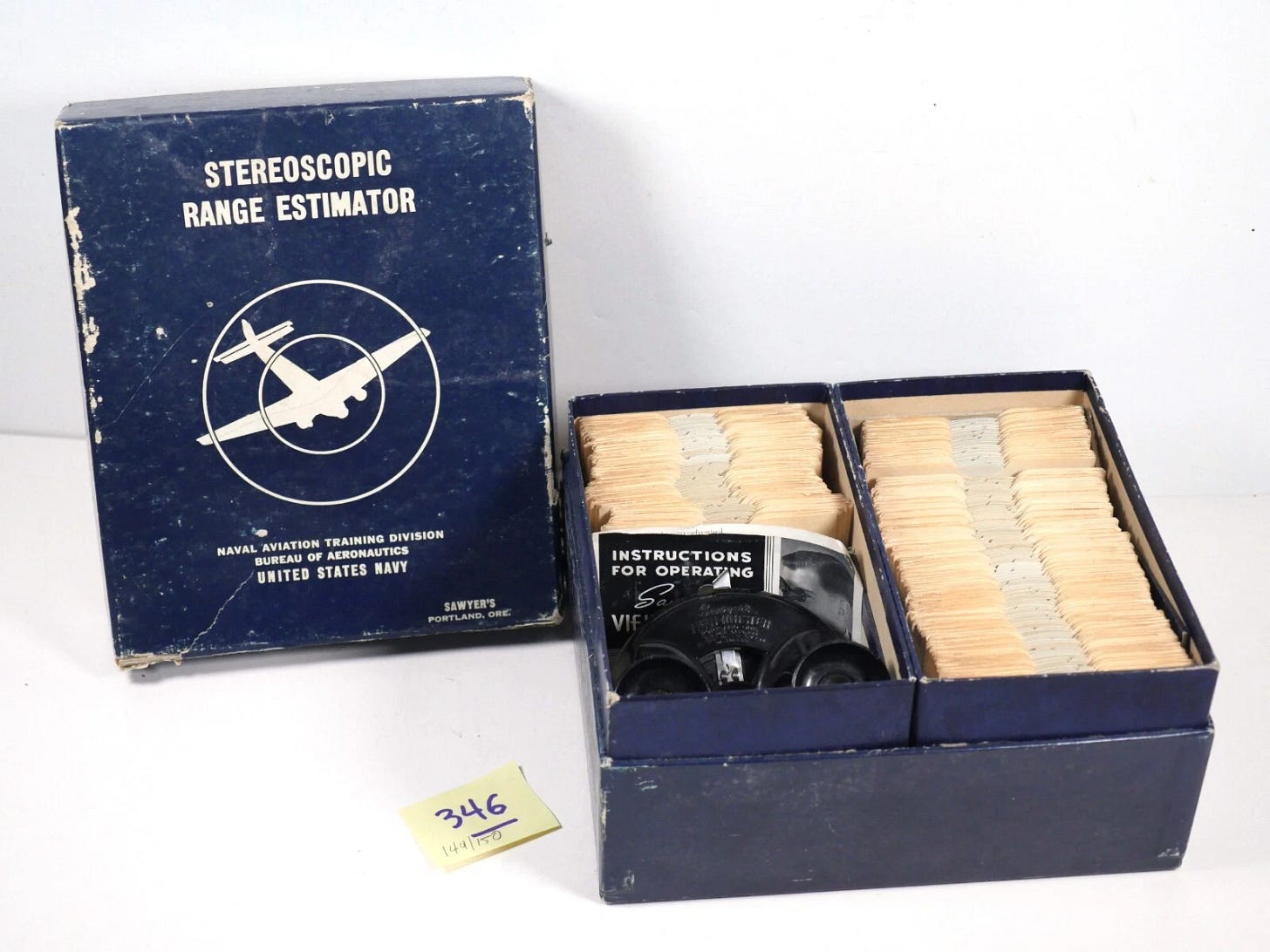View-Master Stereoscopic Range Estimator US Army 149 Reels & Viewer Must see! - Picture 1 of 24
