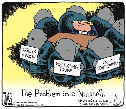 Political Cartoon U.S. Trump GOP  Political Cartoon U.S. Trump GOP 