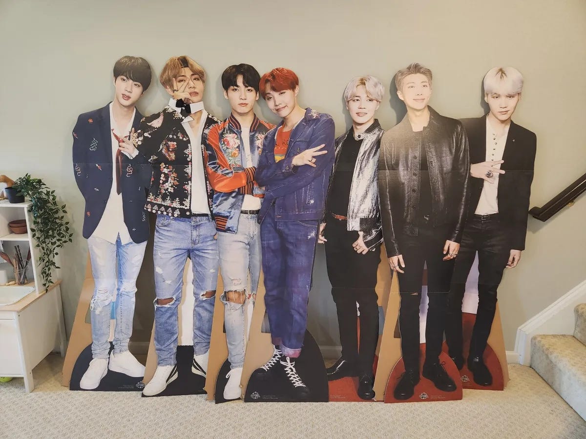 BTS cardboard cutout lifesize standee bangtan V Jimin Suga RM Jin Jungkook  J-Hop | eBay