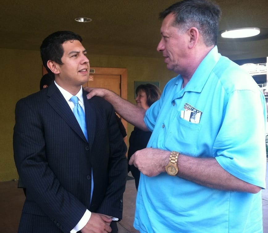 David Alvarez at Gloria's memorial