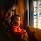 Waiting at the Christmas door