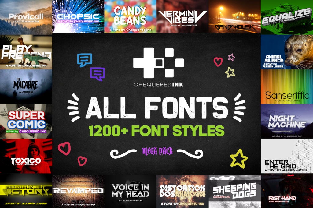Chequered Ink All Fonts Pack
