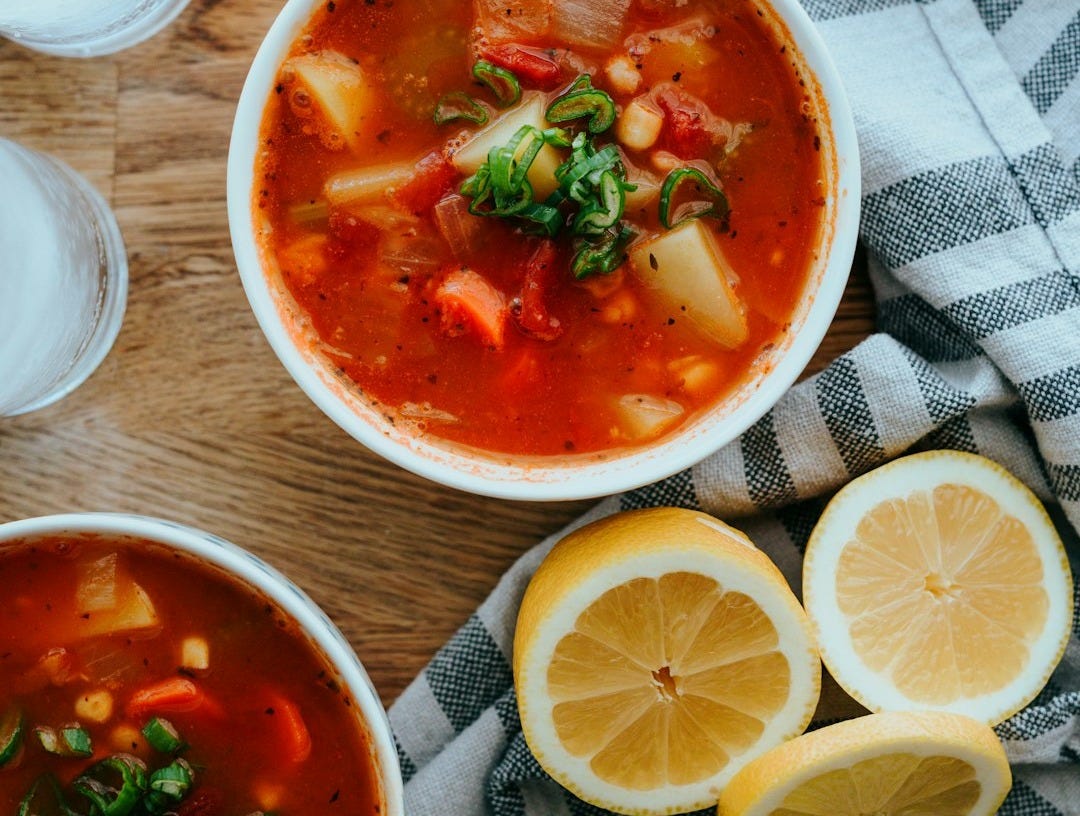 soup in white ceramic bowl soup in white ceramic bowl