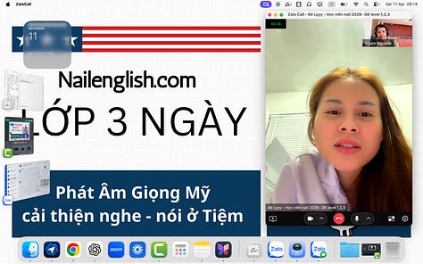 Chương trình luyện tập tiếng anh cho thợ nail Viet US, tự tin phản xạ ở tiệm