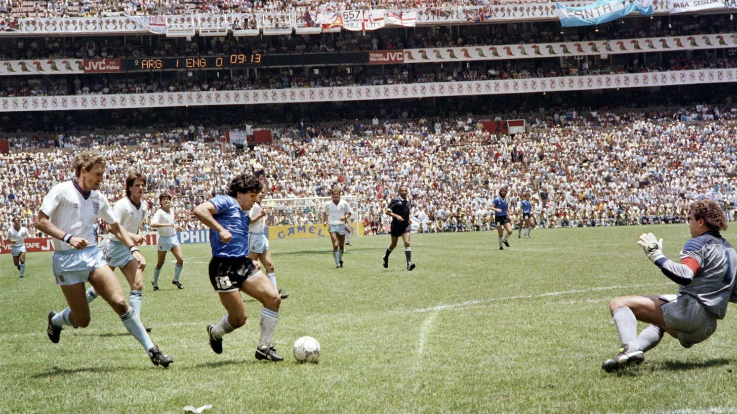 Revisiting Diego Maradona's 'Goal of the Century' for Argentina against  England at the 1986 World Cup | Goal.com English Oman