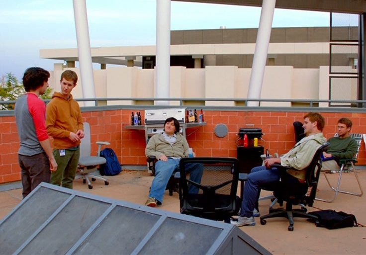 Software developers chilling out at work Software developers chilling out at work