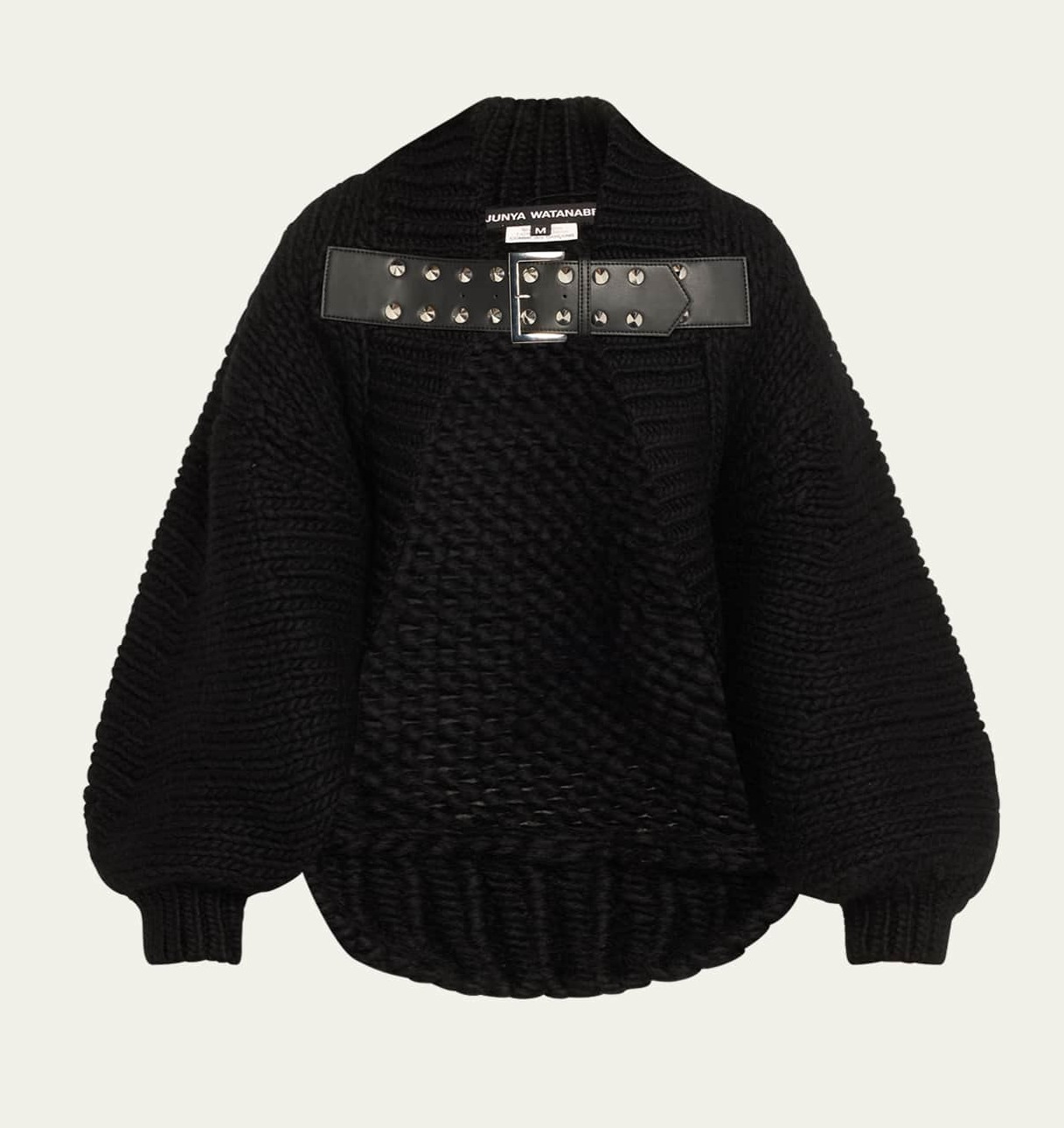 Junya Watanabe Studded Buckle Wool Cropped Cardigan Image 1 of 5