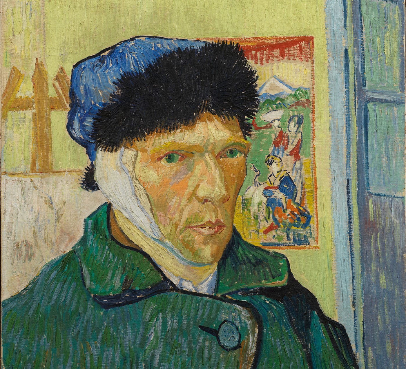 Self portrait bandaged ear Van Gogh