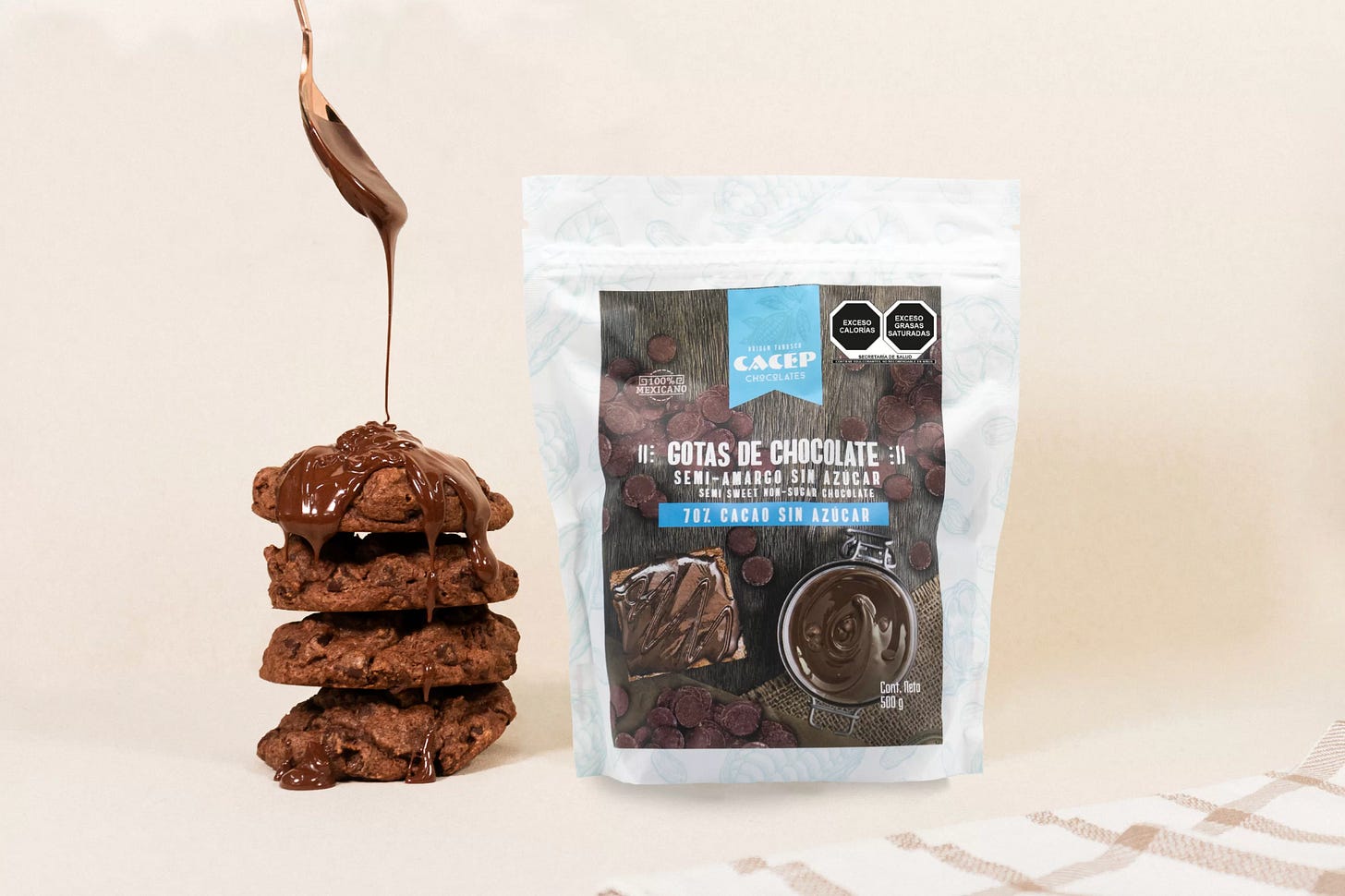 Chocolate CACEP en forma de lentejuelas