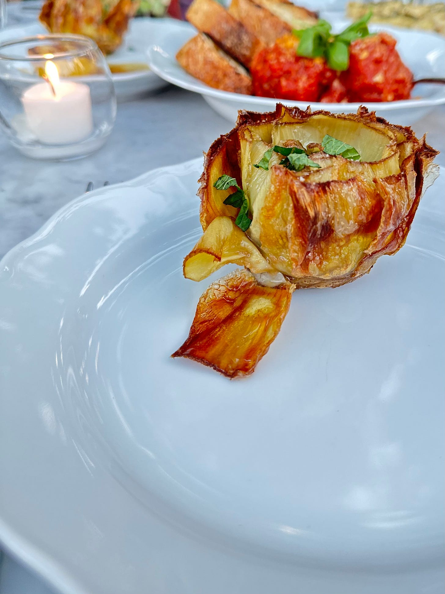 Grilled artichoke, Rosemary's Miami