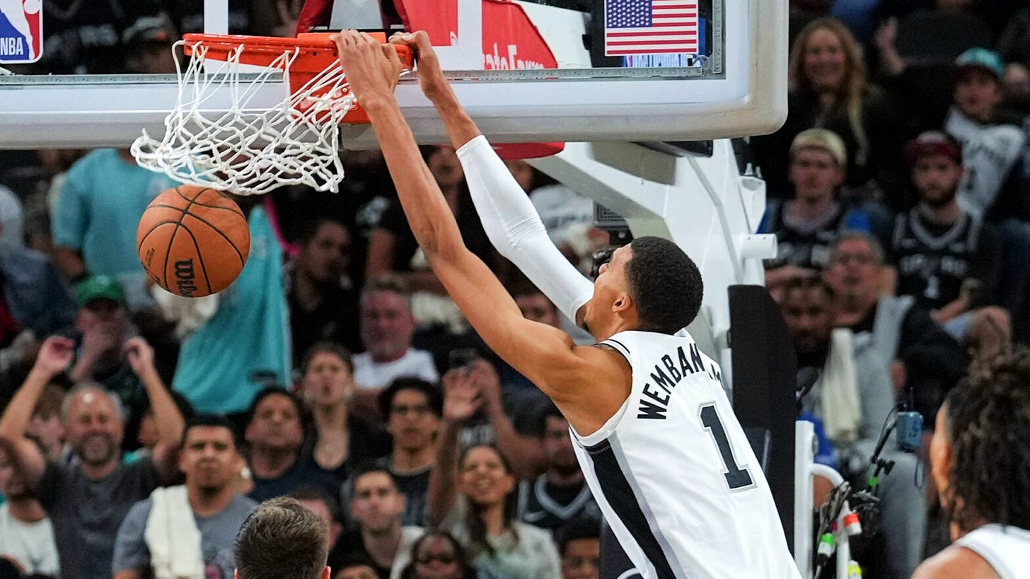 Victor Wembanyama closes strong, scores 15 points in NBA debut | NBA.com