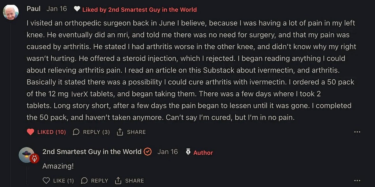 Ivermectin & Fenbendazole Subscribe Success Stories: Arthritis Cured, Verrucous & Stage 4 Prostate Cancer Protocol