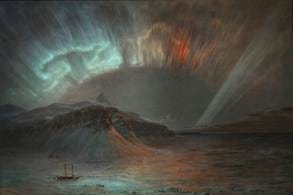 illustration of aurora borealis northern lights